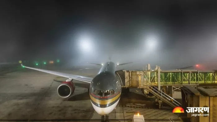 Delhi Airport: घने कोहरे का असर, 200 उड़ानों के प्रस्थान में डेढ़ से दो घंटे की देरी; कई रद - Effect of dense fog delay of one and a half to two hours in departure of 200 flights many canceled